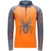 Spyder Maze Zip T-Neck - Youth Boy's -Obermeyer Store 196079 spyn maze zt bryte orange l