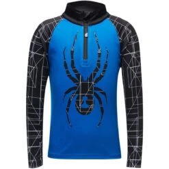 Spyder Maze Zip T-Neck - Youth Boy's -Obermeyer Store 196079 spyn maze zt old glory l