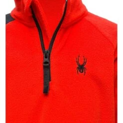 Spyder Mini Speed Fleece Zip T-Neck - Youth Boy's -Obermeyer Store 196082 spyn mini spd fleece zt volcano 3