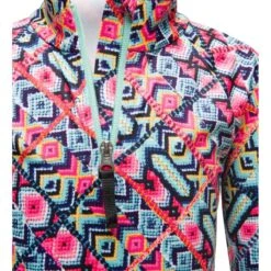 Spyder Toddler Girls Reflect Zip T-Neck -Obermeyer Store 196096 spyn bitsy rflt zt friends forever pr 3