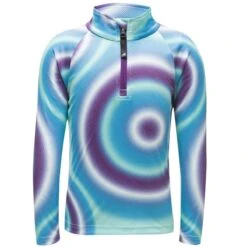 Spyder Toddler Girls Reflect Zip T-Neck -Obermeyer Store 196096 spyn bitsy rflt zt magic eyes print v l