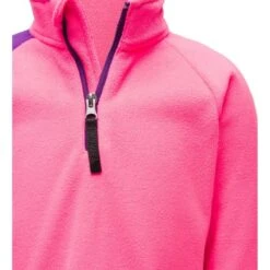 Spyder Speed Fleece Zip T-Neck - Youth Girl's -Obermeyer Store 196098 spyn spd fleece zt bryte bubblegum 3