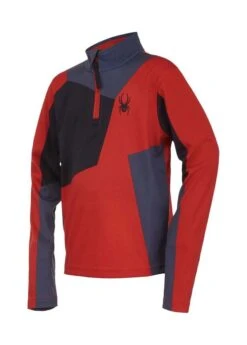Spyder Toddler Boys Ambush Zip T-Neck -Obermeyer Store 2122 spyder toddlerboysambushziptneck volcano