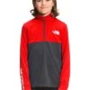 The North Face Boys Reactor Thermal 1/4 Zip -Obermeyer Store 2122 tnf boysreactorthermalquarterzip fieryred