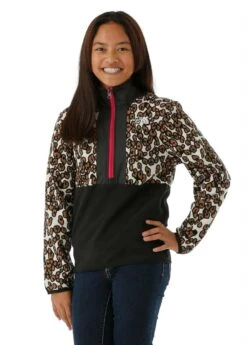 The North Face Youth Printed Glacier 1/4 Zip 8 The North Face Youth Printed Glacier 1/4 Zip -Obermeyer Store 2122 tnf youthprintedglacierquarterzip pineconebrownleopardprint 1