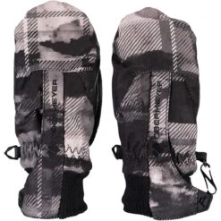 Obermeyer Thumbs Up Mitten Print - Youth -Obermeyer Store 7802419106 obe thumbs up mit print stra pld front