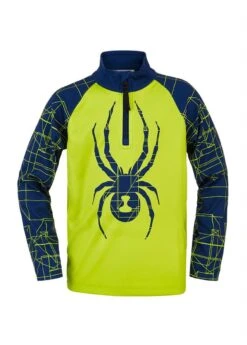 Spyder Maze Zip T-Neck - Youth Boy's -Obermeyer Store fw2021 spyder toddlermazetop sharplime