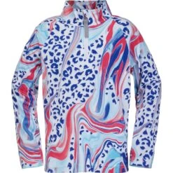 Spyder Toddler Girls Reflect Zip T-Neck -Obermeyer Store fw22 196096 656 a