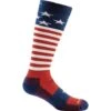 Youth Darn Tough Captain Stripes Jr. OTC Lightweight Sock -Obermeyer Store fw22 dt 1846 stars stripes