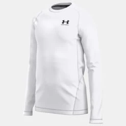 Under Armour Boys ColdGear Armour Baselayer Longsleeve -Obermeyer Store fw23 und 1366372 wht blk 1