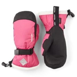 Hestra Junior Gauntlet CZone Mitt -Obermeyer Store fw2324 hestra juniorgauntletczonejrmitt fuchsiaivory 1