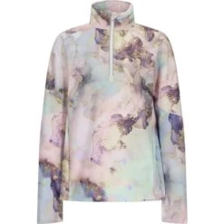 Obermeyer Girls Banff 1/4 Zip -Obermeyer Store fw2324 obermeyer banffquarterzip crystalaurora 3