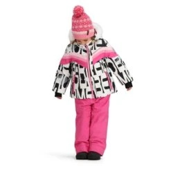 Obermeyer Toddler Girls Cara Mia Jacket W/Faux Fur -Obermeyer Store fw2324 obermeyer girlscaramiajacketfauxfur blockparty 4