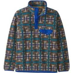 Patagonia Boy's Lightweight Snap-T Pullover -Obermeyer Store fw2324 patagonia boyslightweightsnaptpullover snowbeampaleperiwinkle