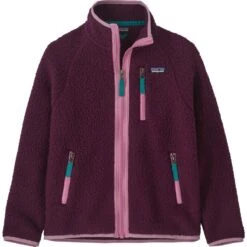 Patagonia Boys Retro Pile Jacket -Obermeyer Store fw2324 patagonia boysretropilejacket nightplum