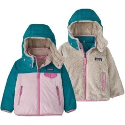 Patagonia Baby Reversible Tribbles Hoody -Obermeyer Store fw2324 patagonia youthbabyreversibletribbleshoody peacefulpink