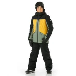 Quiksilver Boys Ambition Jacket -Obermeyer Store fw2324 quiksilver boysambitionjacket laurelwreath buck model 3