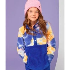 Roxy Girls Alabama Fleece -Obermeyer Store fw2324 roxy girlsalabamafleece brightwhitepansy 4