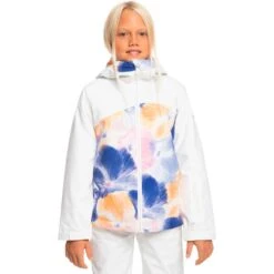 Roxy Girls Greywood Jacket 15 Roxy Girls Greywood Jacket -Obermeyer Store fw2324 roxy girlsgreywoodjacket brightwhitepansy 1