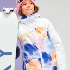 Roxy Girls Greywood Jacket 18 Roxy Girls Greywood Jacket -Obermeyer Store fw2324 roxy girlsgreywoodjacket brightwhitepansy 4