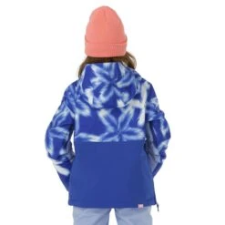 Roxy Girls Shelter Jacket -Obermeyer Store fw2324 roxy girlsshelterjacket blueingfrozenflower buck model 4