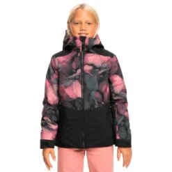 Roxy Girls Silverwinter Jacket -Obermeyer Store fw2324 roxy girlssilverwinterjacket trueblackpansy 1