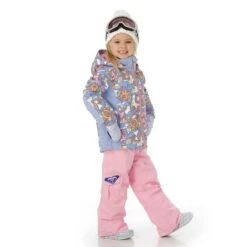Roxy Toddler Girls Snowy Tale Jacket -Obermeyer Store fw2324 roxy toddlerssnowytalejacket brightwhitebigdeal model buck 3