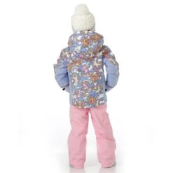 Roxy Toddler Girls Snowy Tale Jacket -Obermeyer Store fw2324 roxy toddlerssnowytalejacket brightwhitebigdeal model buck 4
