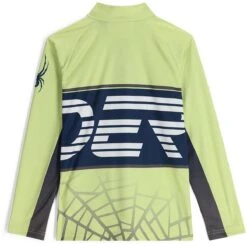 Spyder Boys Web 1/2 Zip -Obermeyer Store fw2324 spyder boyswebhalfzip limeice 2