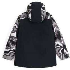 Spyder Boys Youth Jasper Anorak -Obermeyer Store fw2324 spyder boysyouthjasperanorak blackcombo 2