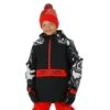 Spyder Boys Youth Jasper Anorak -Obermeyer Store fw2324 spyder boysyouthjasperanorak blackcombo buck model 1