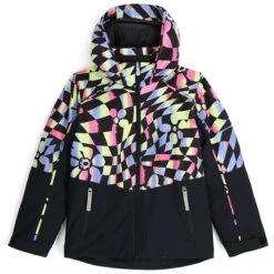 Spyder Girls Conquer Jacket -Obermeyer Store fw2324 spyder girlsconquerjacket multi 1