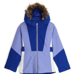 Spyder Girls Lola Jacket -Obermeyer Store fw2324 spyder girlslolajacket cloudpurple 1