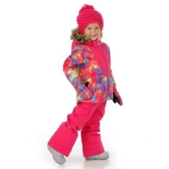 Spyder Toddler Girls Lola Jacket -Obermeyer Store fw2324 spyder littlegirlslolajacket pinkcombo buck model 3