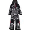 Spyder Youth Jupiter Snowsuit - Unisex -Obermeyer Store fw2324 spyder unisexyouthjupitersnowsuit blackcombo 1