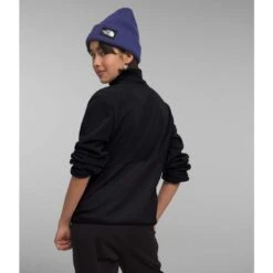 The North Face Big Kid's Glacier ¼-Zip Pullover -Obermeyer Store fw2324 tnf teenglacierquarterzippullover tnfblack 2