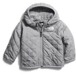 The North Face Baby Reversible Shady Glade Hooded Jacket -Obermeyer Store fw2324 tnf toddlerreversibleshadygladehoodedjacket meldgrey 1