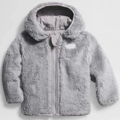 The North Face Baby Reversible Shady Glade Hooded Jacket -Obermeyer Store fw2324 tnf toddlerreversibleshadygladehoodedjacket meldgrey 2