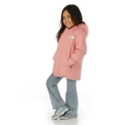 The North Face Kid's North Down Hooded Jacket 13 The North Face Kid's North Down Hooded Jacket -Obermeyer Store fw2324 tnf youthdownhoodedjacket shadyrose buck model 2