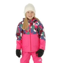 The North Face Kid's Freedom Insulated Jacket -Obermeyer Store fw2324 tnf youthfreedominsulatedjacket mrpinkbigabstractprint buck model 1