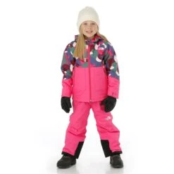 The North Face Kid's Freedom Insulated Jacket -Obermeyer Store fw2324 tnf youthfreedominsulatedjacket mrpinkbigabstractprint buck model 2