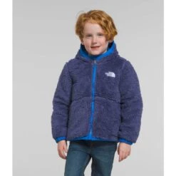 The North Face Kid's Reversible Mt Chimbo Full-Zip Hooded Jacket -Obermeyer Store fw2324 tnf youthmtchimbofullziphoodedjacket opticblue 4