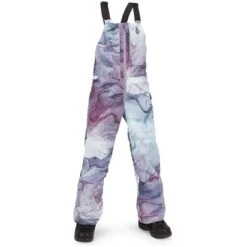 Volcom Youth Barkley Insulated Bib Overall -Obermeyer Store fw2324 volcom youthbarkleyinsbiboverall glacierink 1