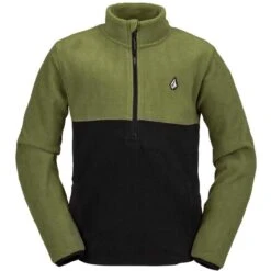 Volcom Youth Polar Fleece Pullover 8 Volcom Youth Polar Fleece Pullover -Obermeyer Store fw2324 volcom youthpolarfleecepo military 1