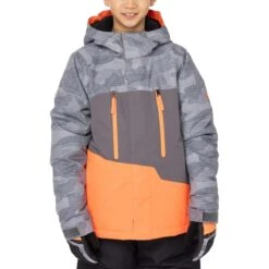 686 Boys Geo Insulated Jacket 16 686 Boys Geo Insulated Jacket -Obermeyer Store fw23 686 boysgeoinsulatedjacket charcoalcamocolorblock 2