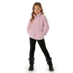 Obermeyer Store -Obermeyer Store fw23 columbia toddlergirlsfiresidesherpafullzip orchid model2