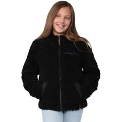 Obermeyer Teen Girls TG Amelia Sherpa Jacket -Obermeyer Store fw23 obermeyer girlstgameliasherpajacket black