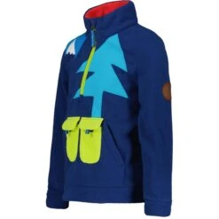 Obermeyer Youth Tucker Fleece Top -Obermeyer Store fw23 obermeyer youthtuckerfleecetop navy 3