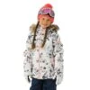 Roxy American Pie Girl Jacket -Obermeyer Store fw23 roxy girlsamericanpiejacket brightwhitetropicalcyanotyp model1