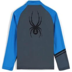 Spyder Boys Web Zip T-Neck 16 Spyder Boys Web Zip T-Neck -Obermeyer Store fw23 spyder boyswebziptneck ebonycollegiate 2
